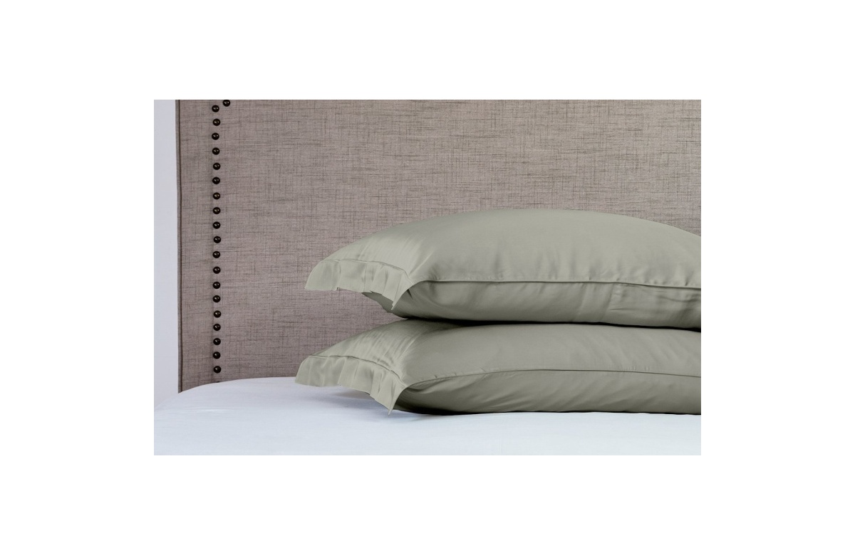 Silver bamboo sateen pillowcases