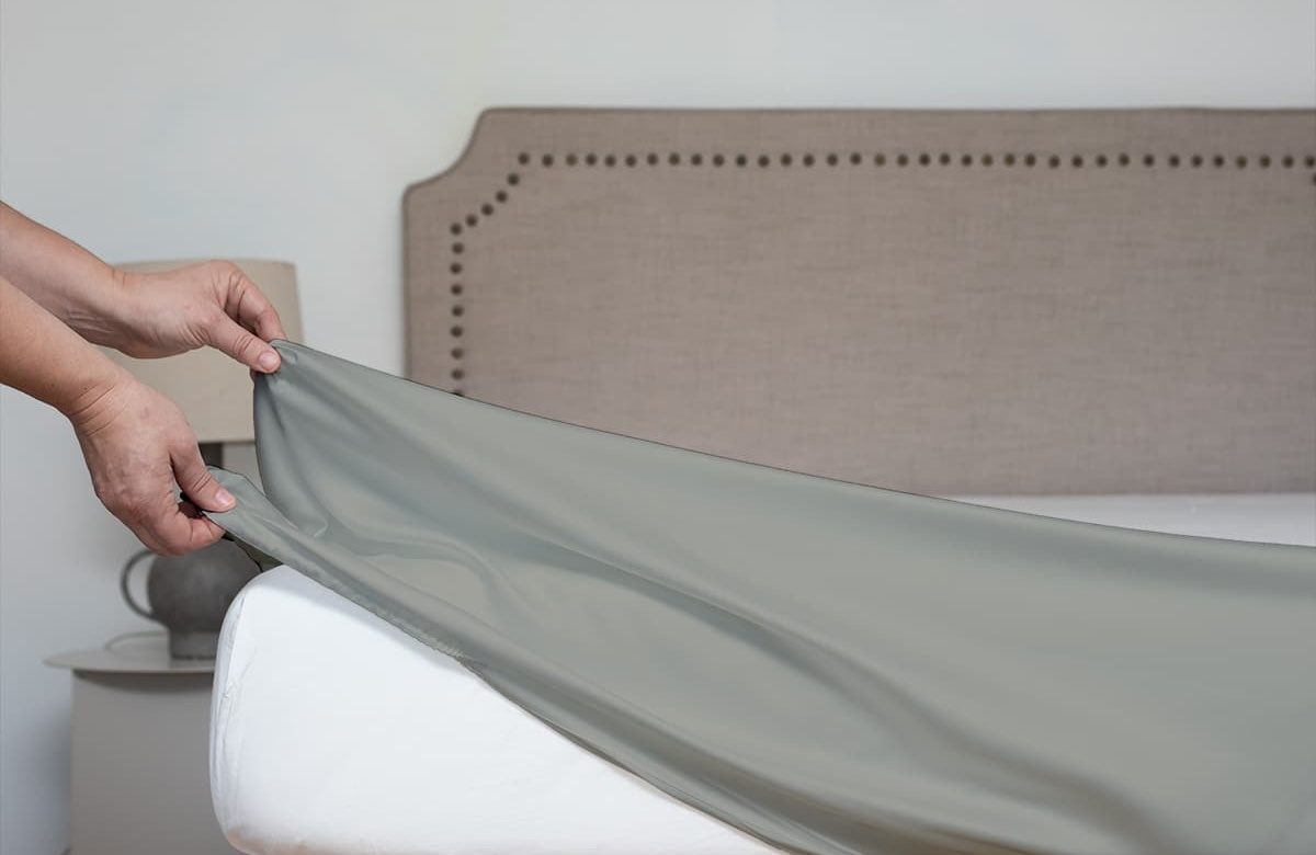 Bamboo Sateen Fitted sheets Silver