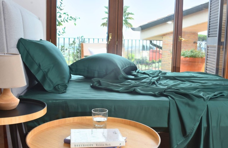 Green Bamboo Sateen Sheets