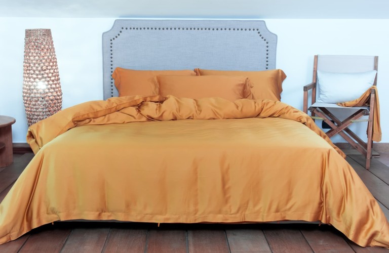 Copripiumino Raso di Bamboo Oro Copripiumino Raso di Bamboo Oro